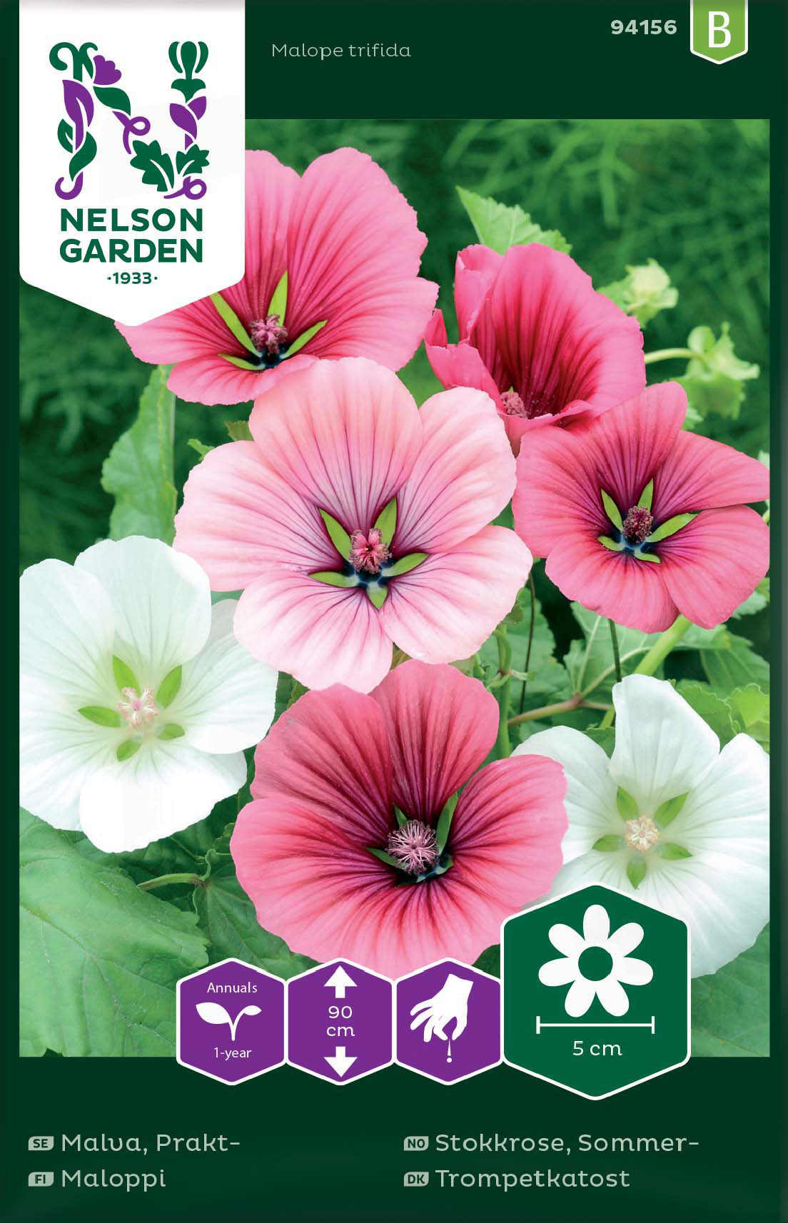 Fröer Nelson Garden Malva Prakt- Blandade Färger