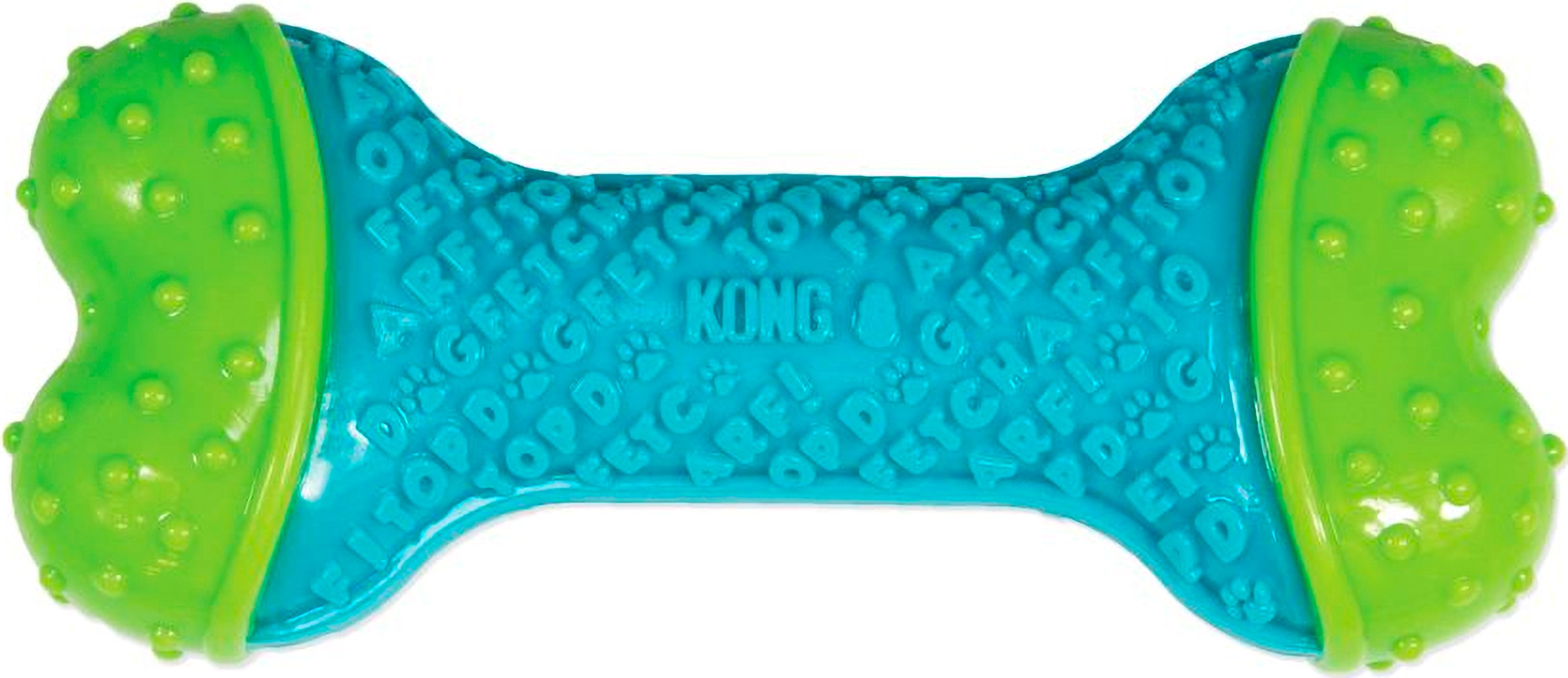 Hundleksak Kong CoreStrength Bone Lime/Turkos S/M