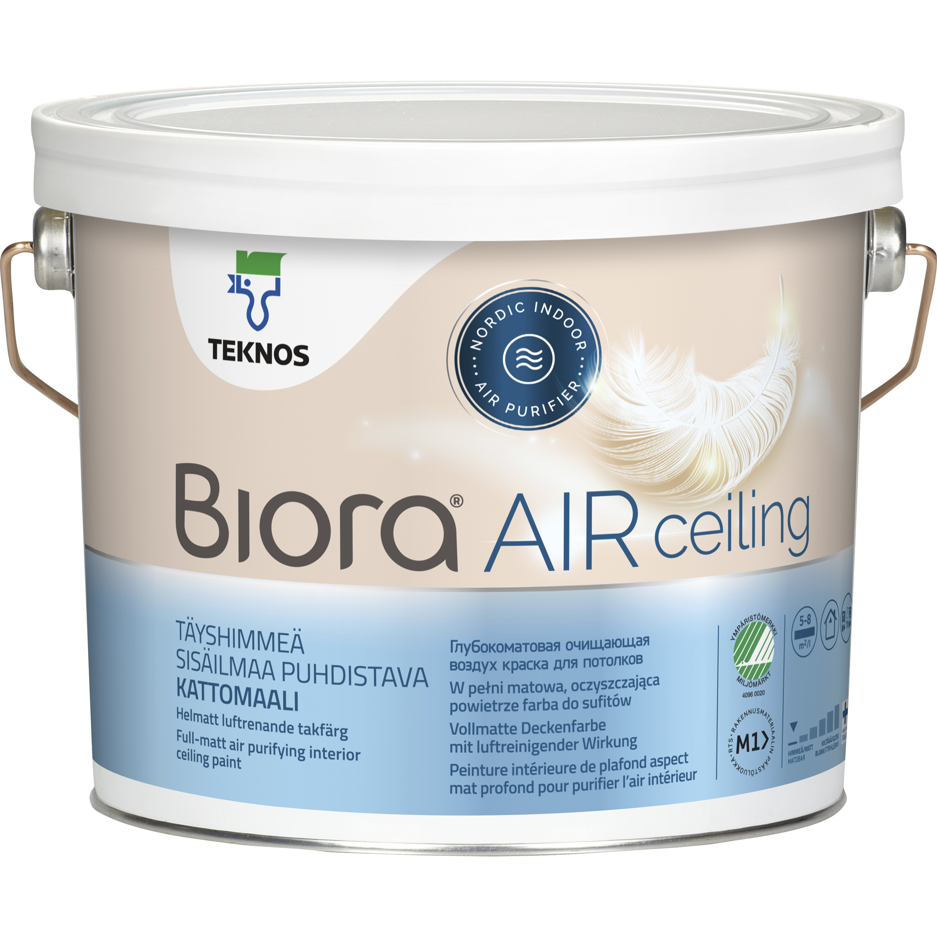 Takfärg Teknos Biora Air Pure White, 3 l