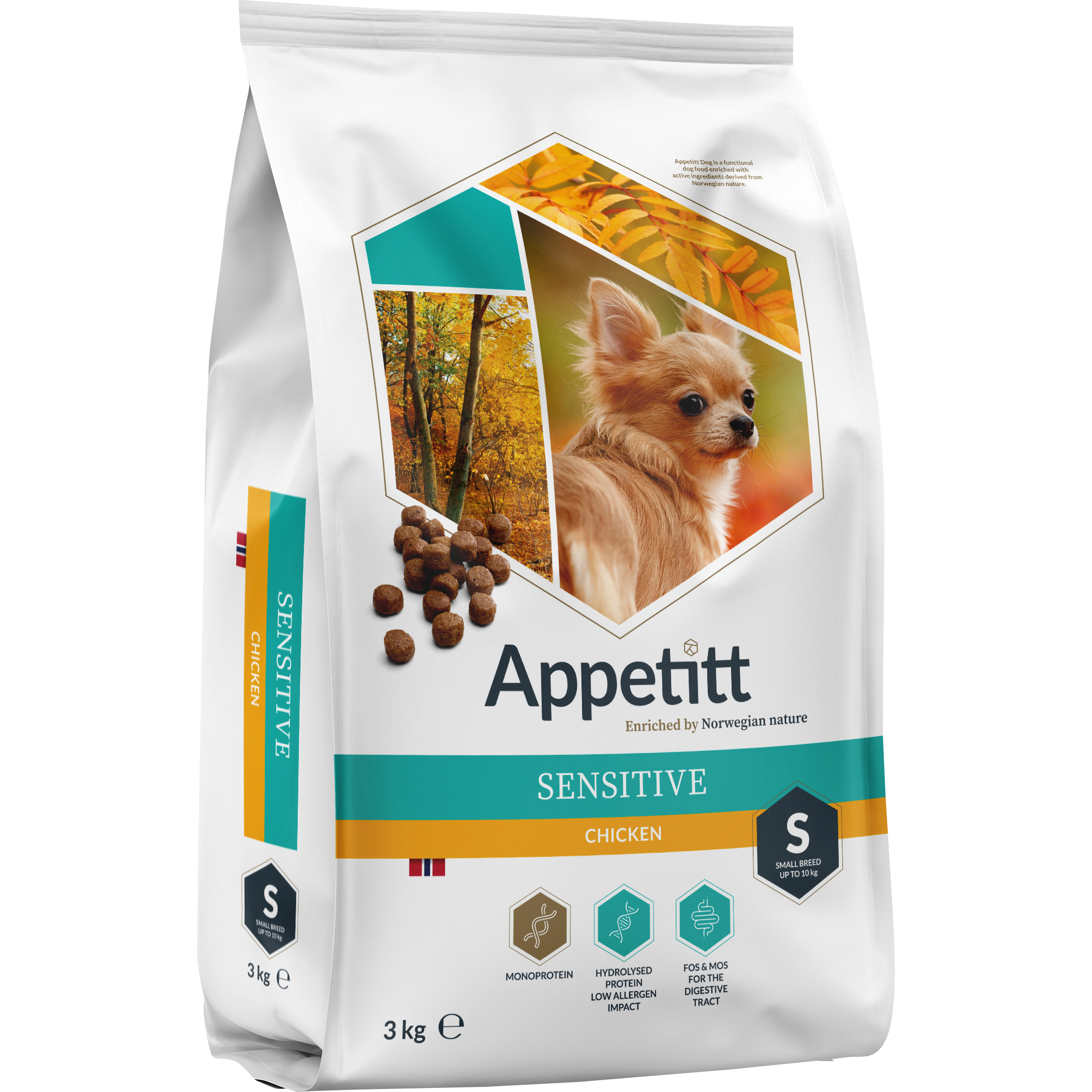 Hundfoder Appetitt Sensitive Chicken Small 3kg