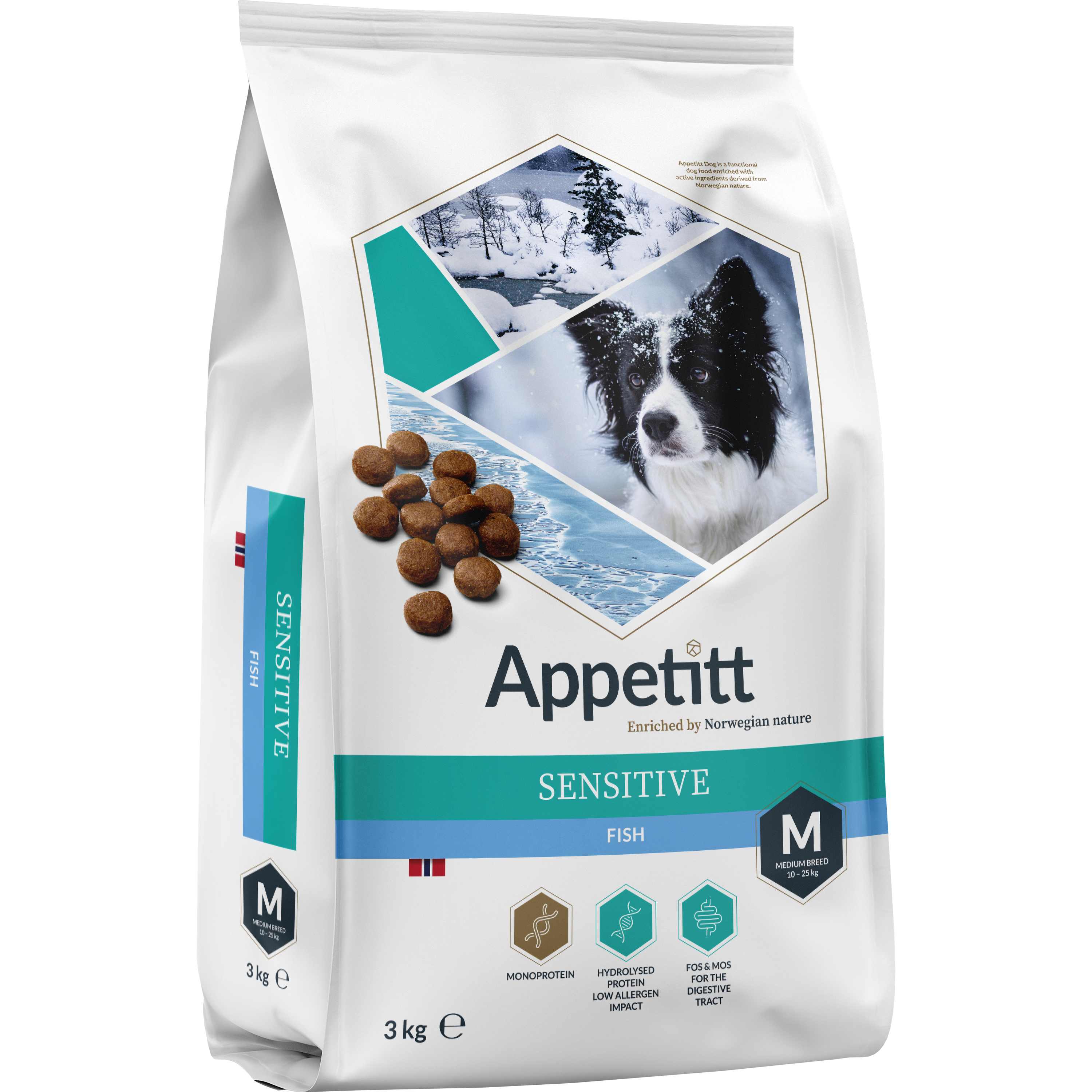 Hundfoder Appetitt Sensitive Fish Medium 3kg