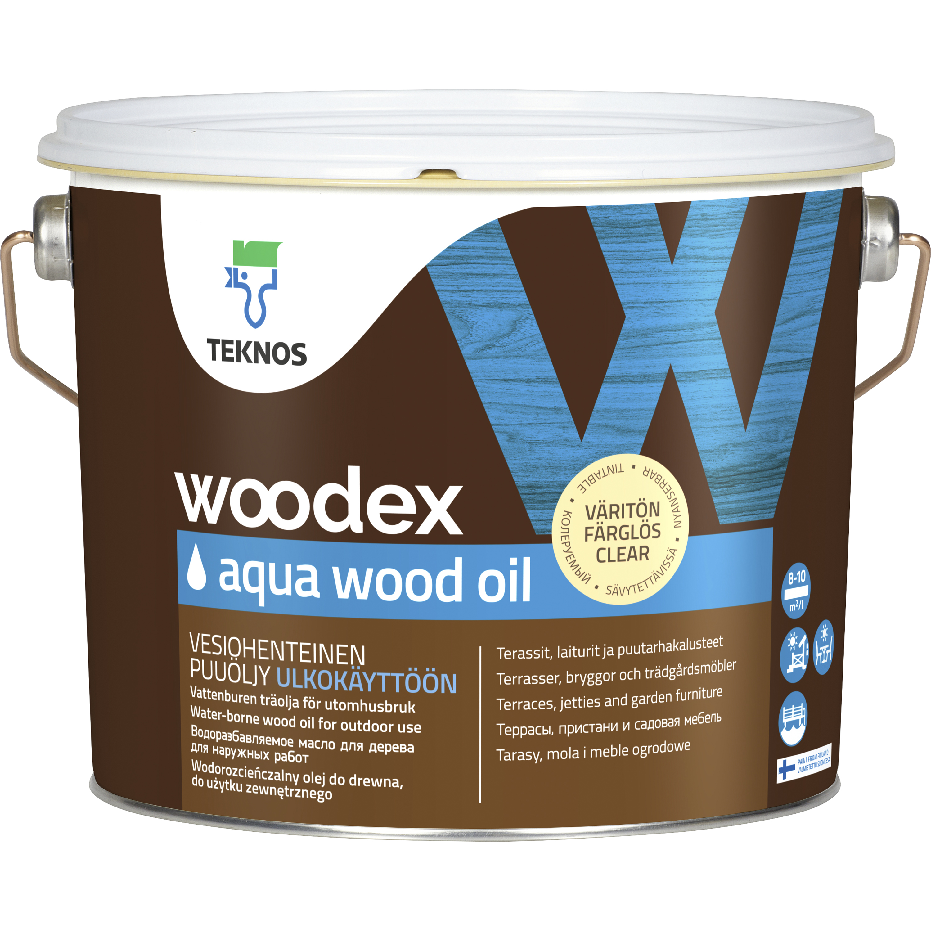 Träolja Teknos Woodex Aqua Wood 2,7L