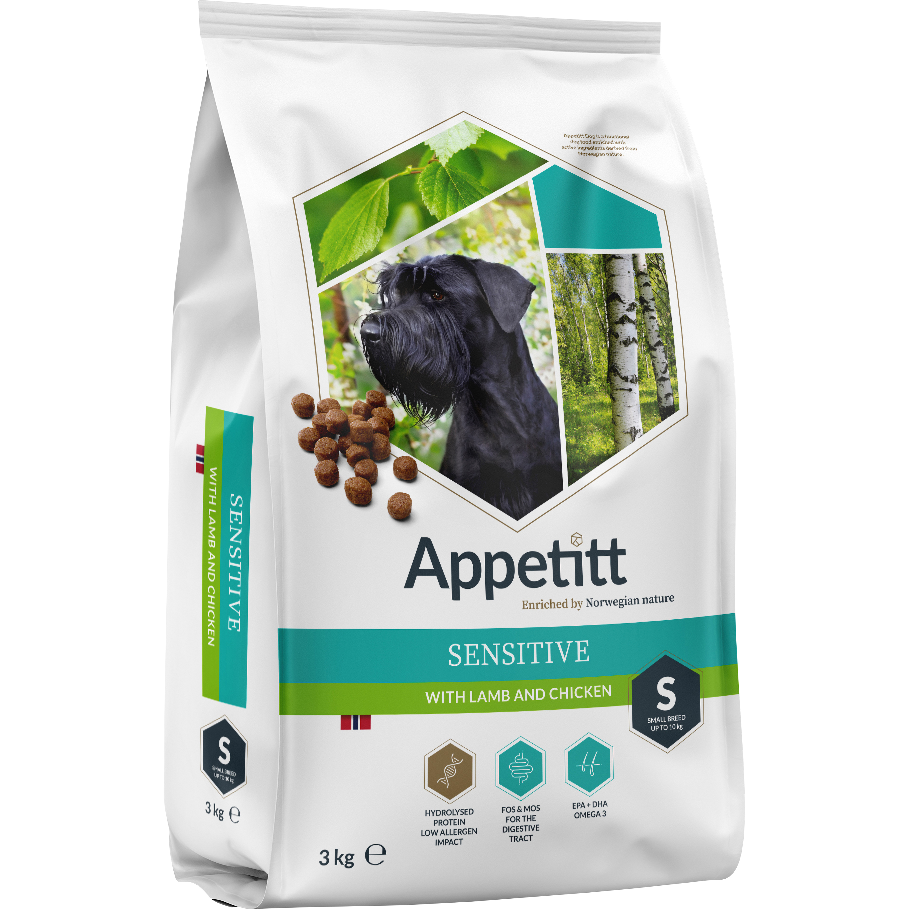 Hundfoder Appetitt Sensitive Lamb & Chicken Small 3kg