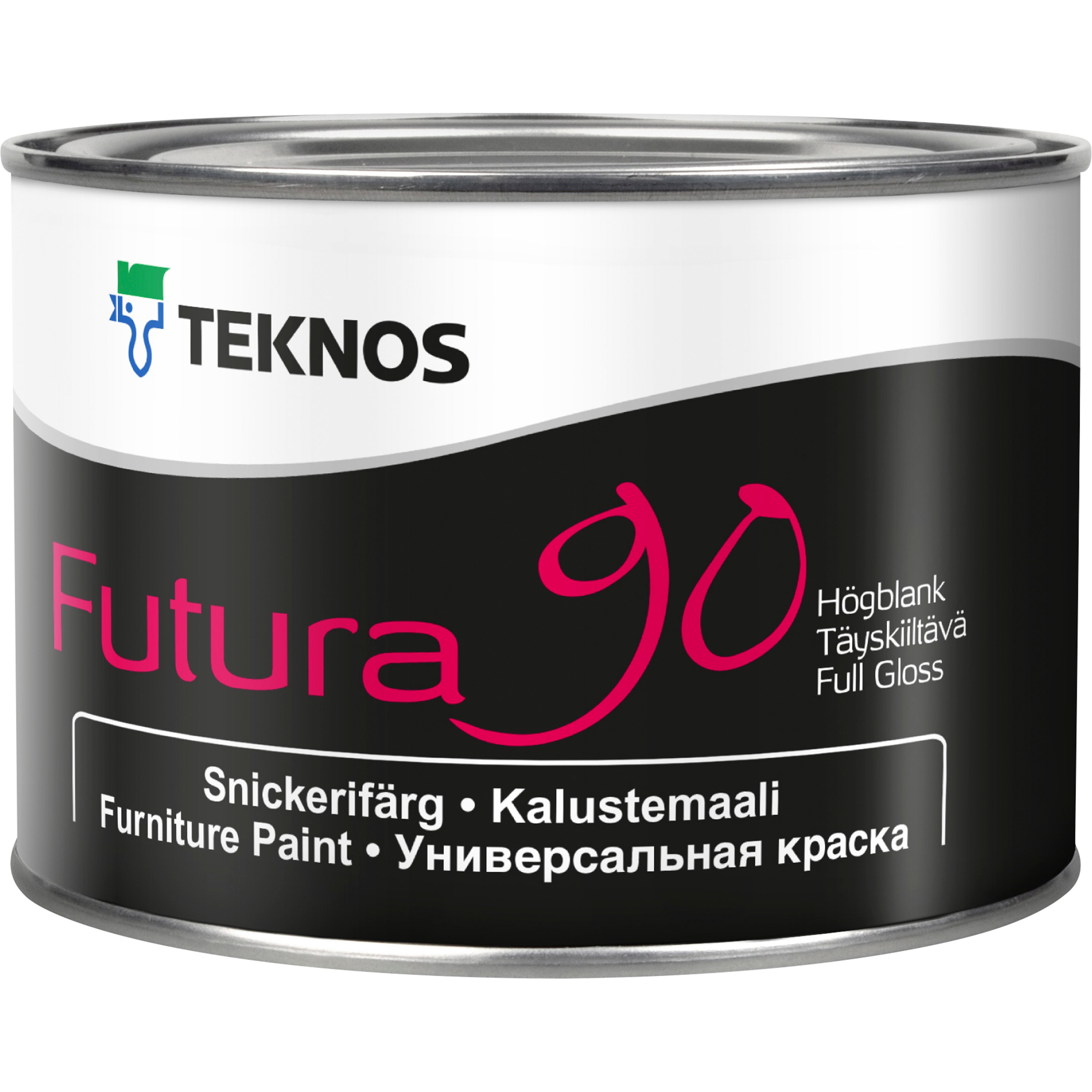 Möbelfärg Teknos Futura 90 svart, 0,45 l