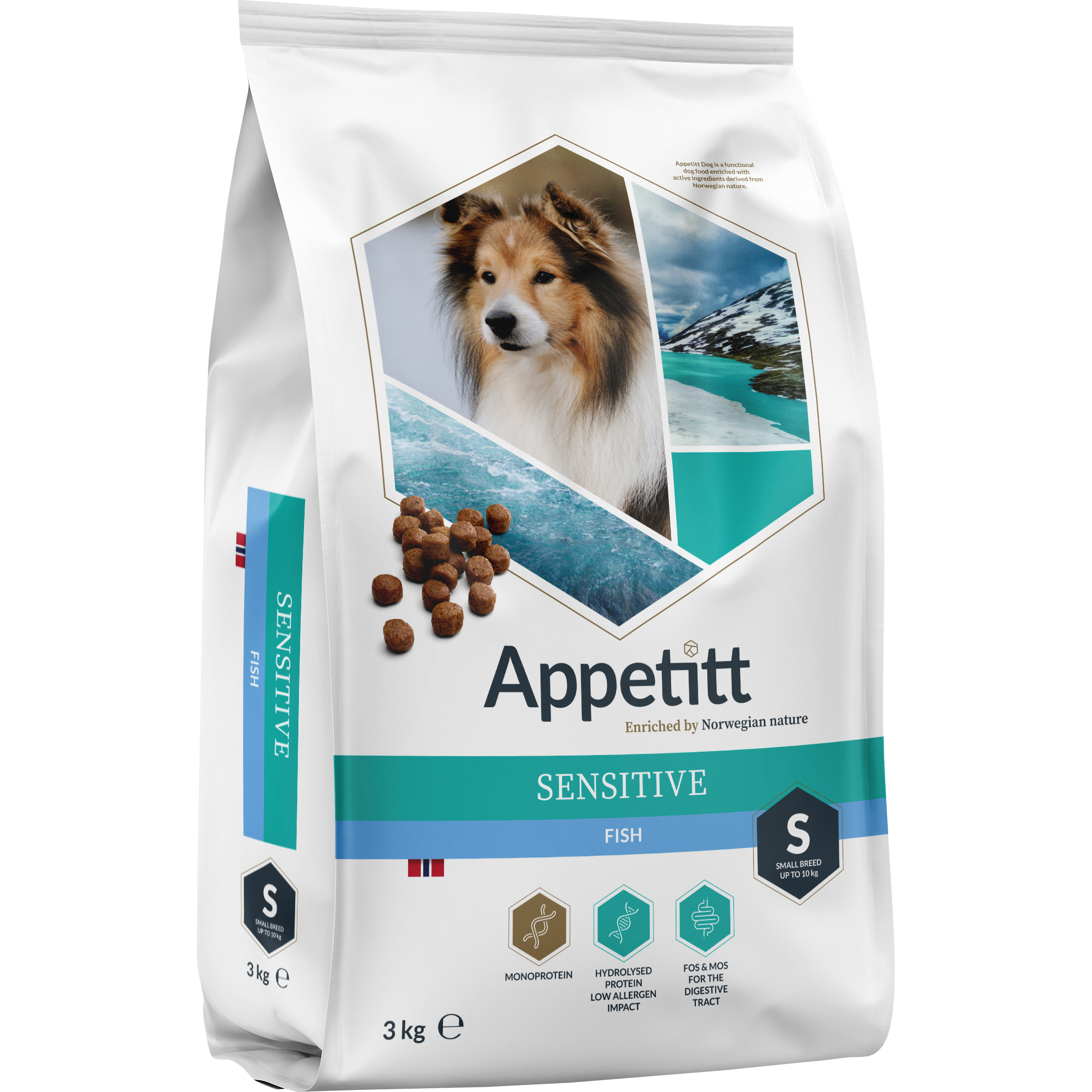 Hundfoder Appetitt Sensitive Fish Small 3kg