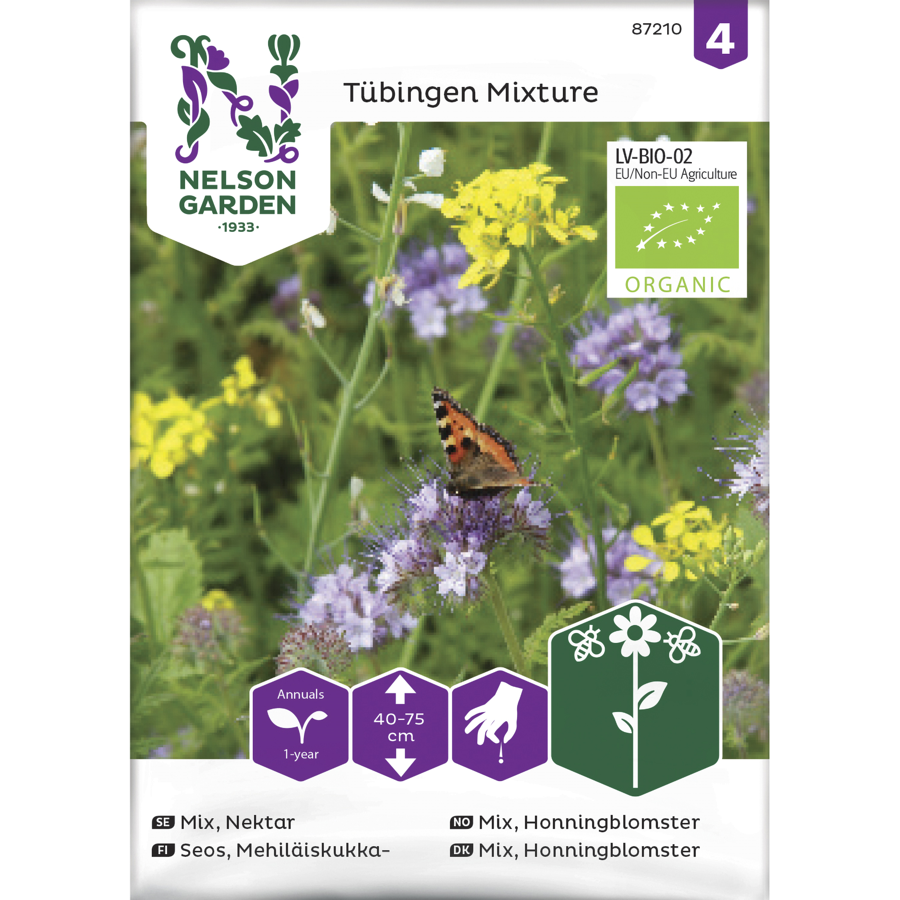 Fröer Nelson Garden Insektsblommor Mix Organic