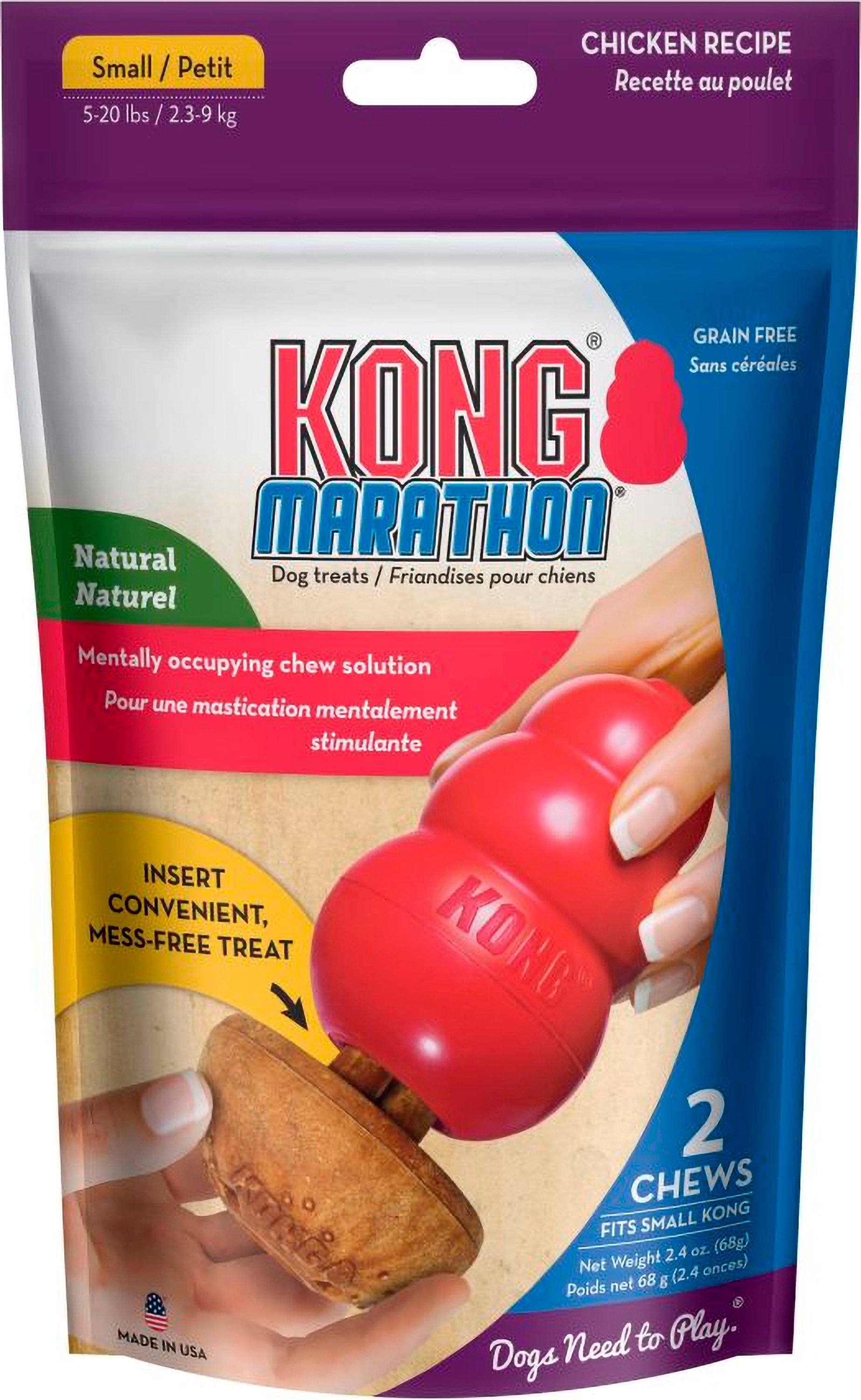 Hundgodis Kong Marathon Chicken S 2-pack