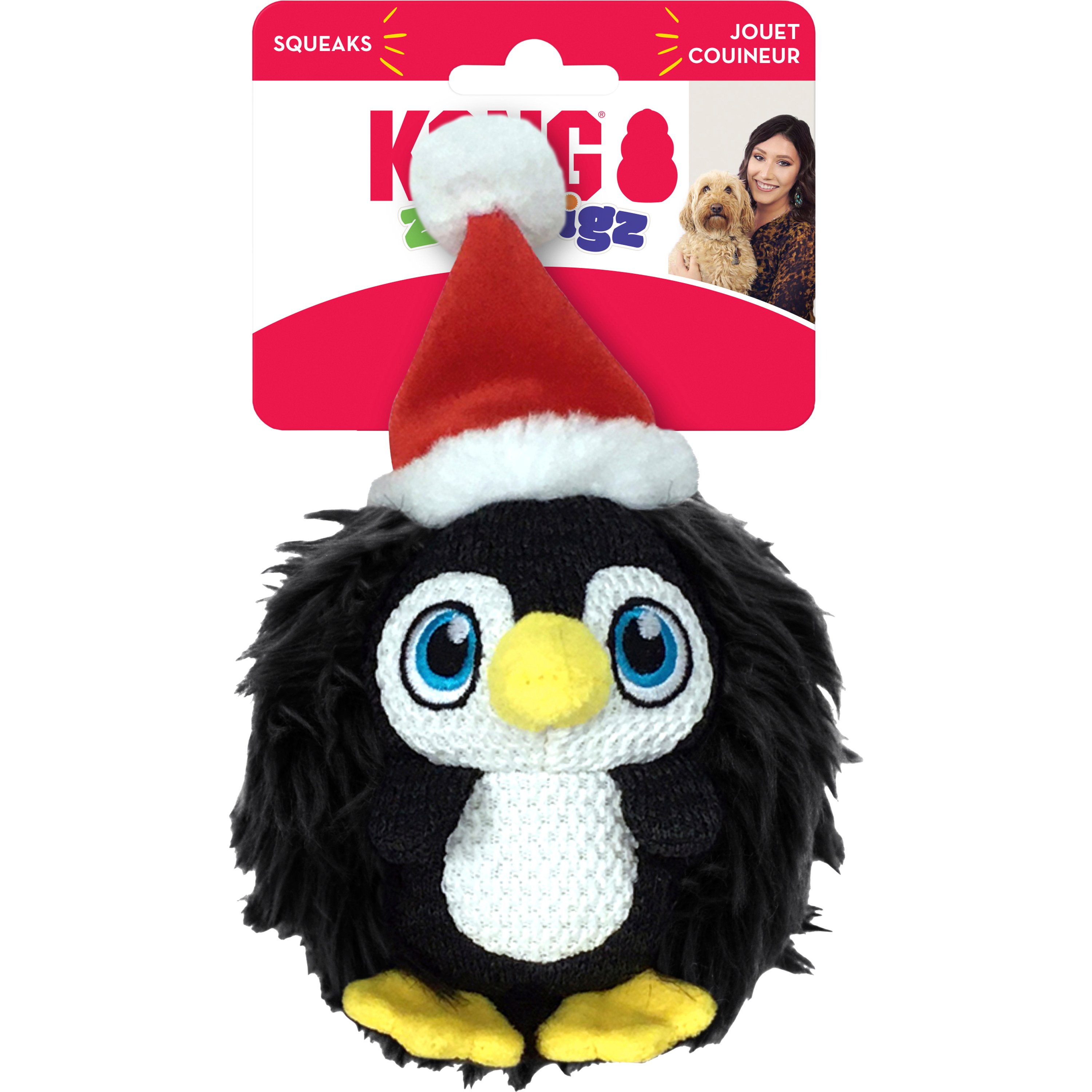 Hundleksak Kong Holiday ZigWigs Penguin M