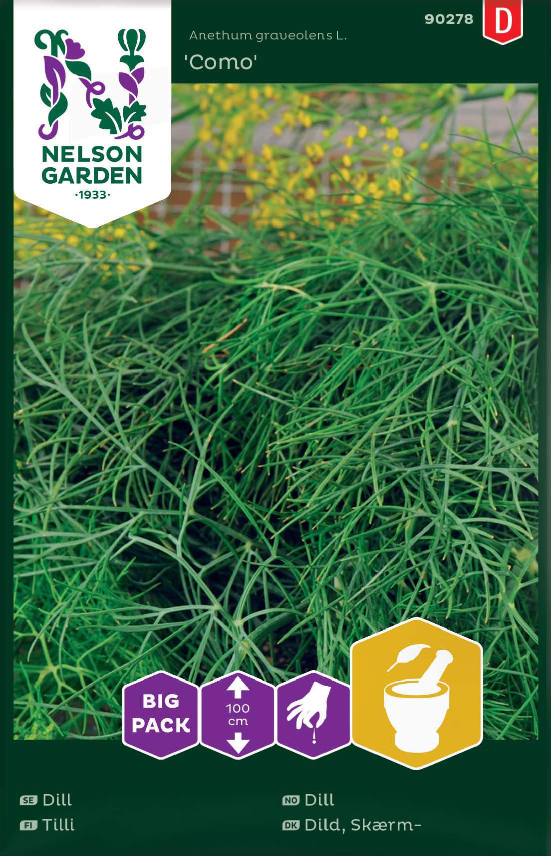 Fröer Nelson Garden Vanlig dill Como Big Pack