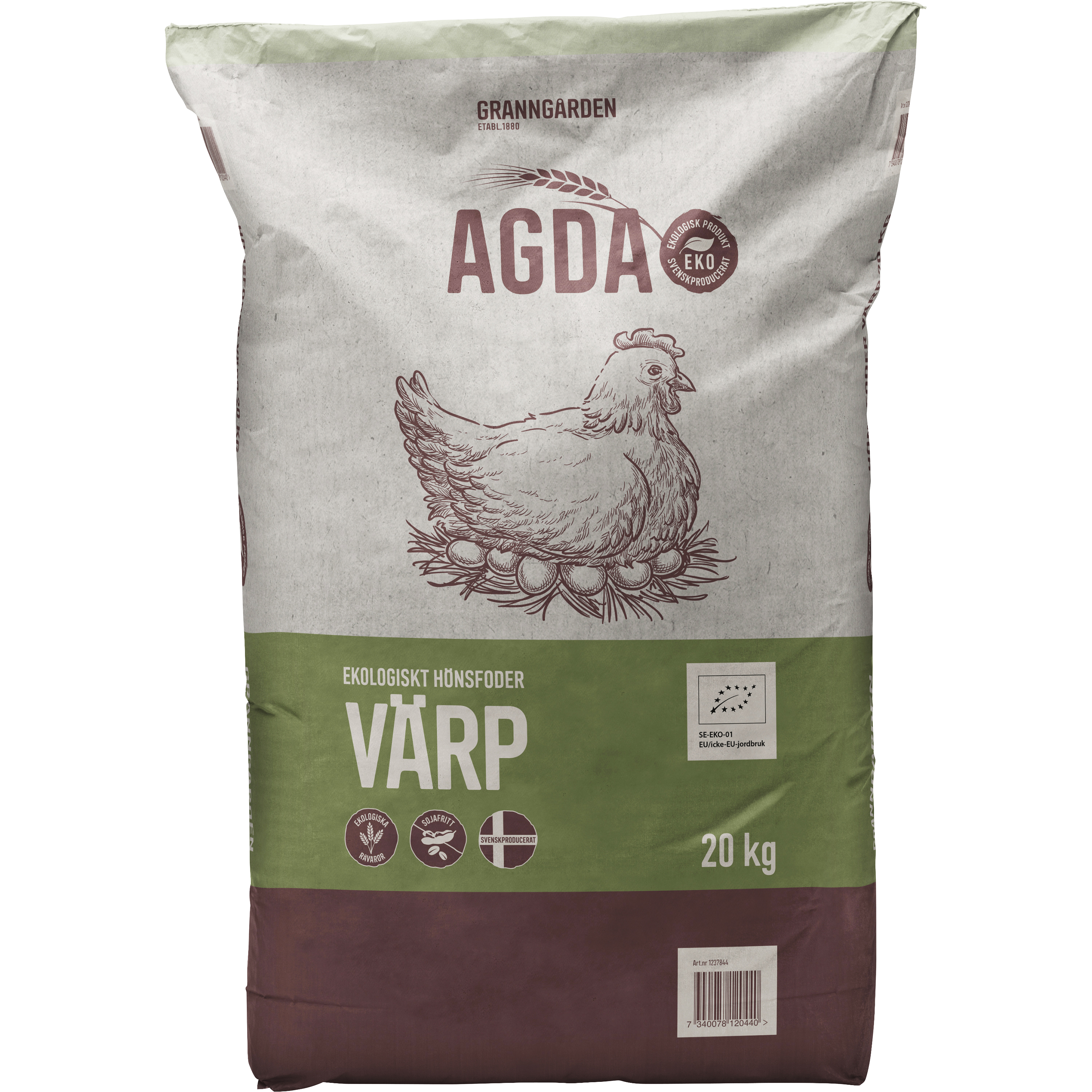 Hönsfoder Granngården Agda Värp Pellets, 20 kg