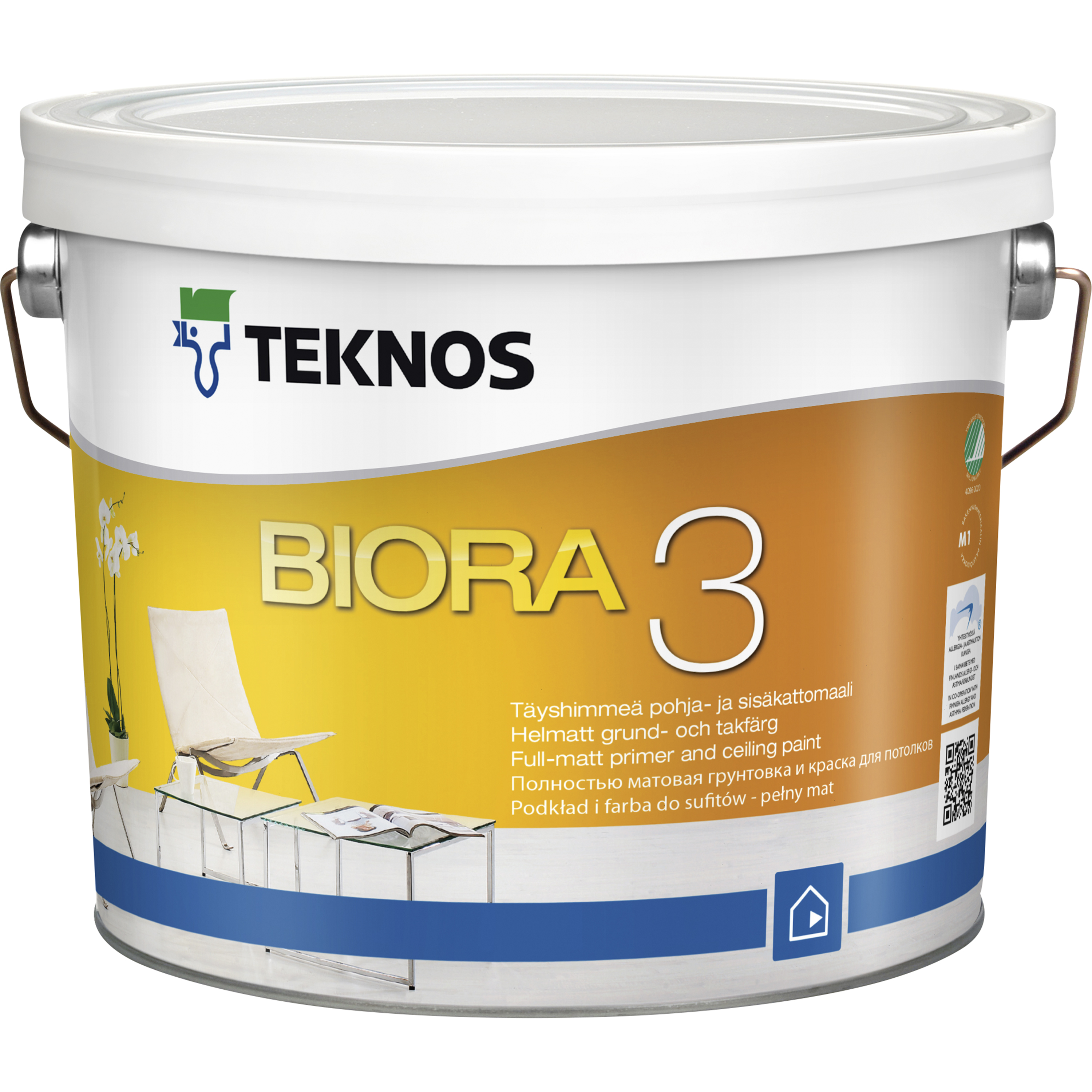 Takfärg Teknos Biora 3 Vit 2,7 L