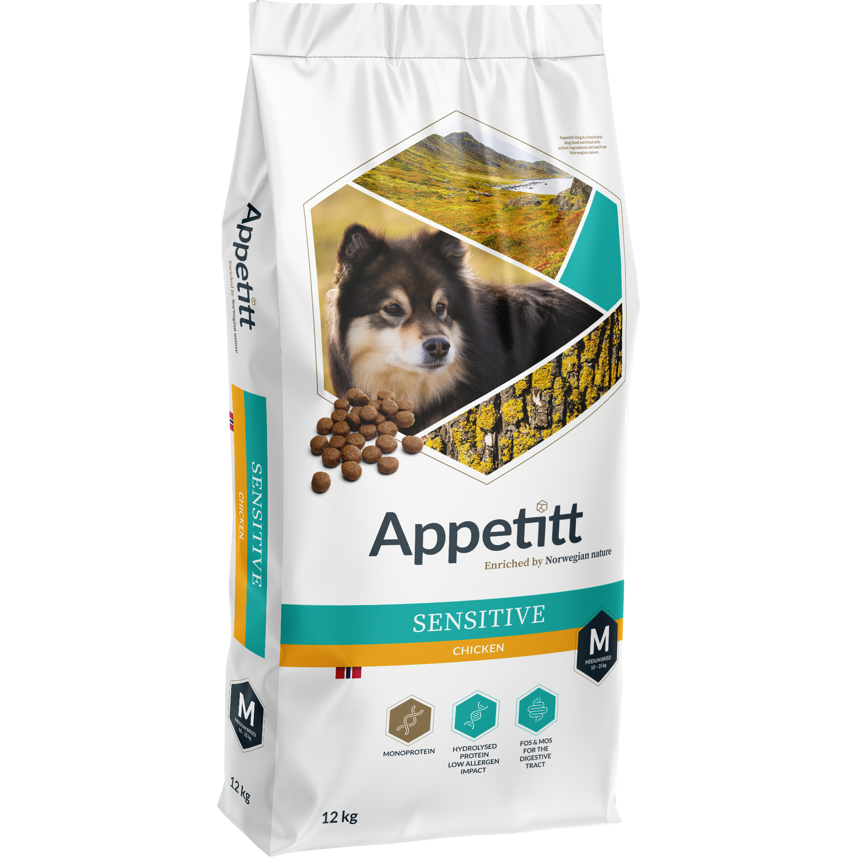 Hundfoder Appetitt Sensitive Chicken Medium 12kg