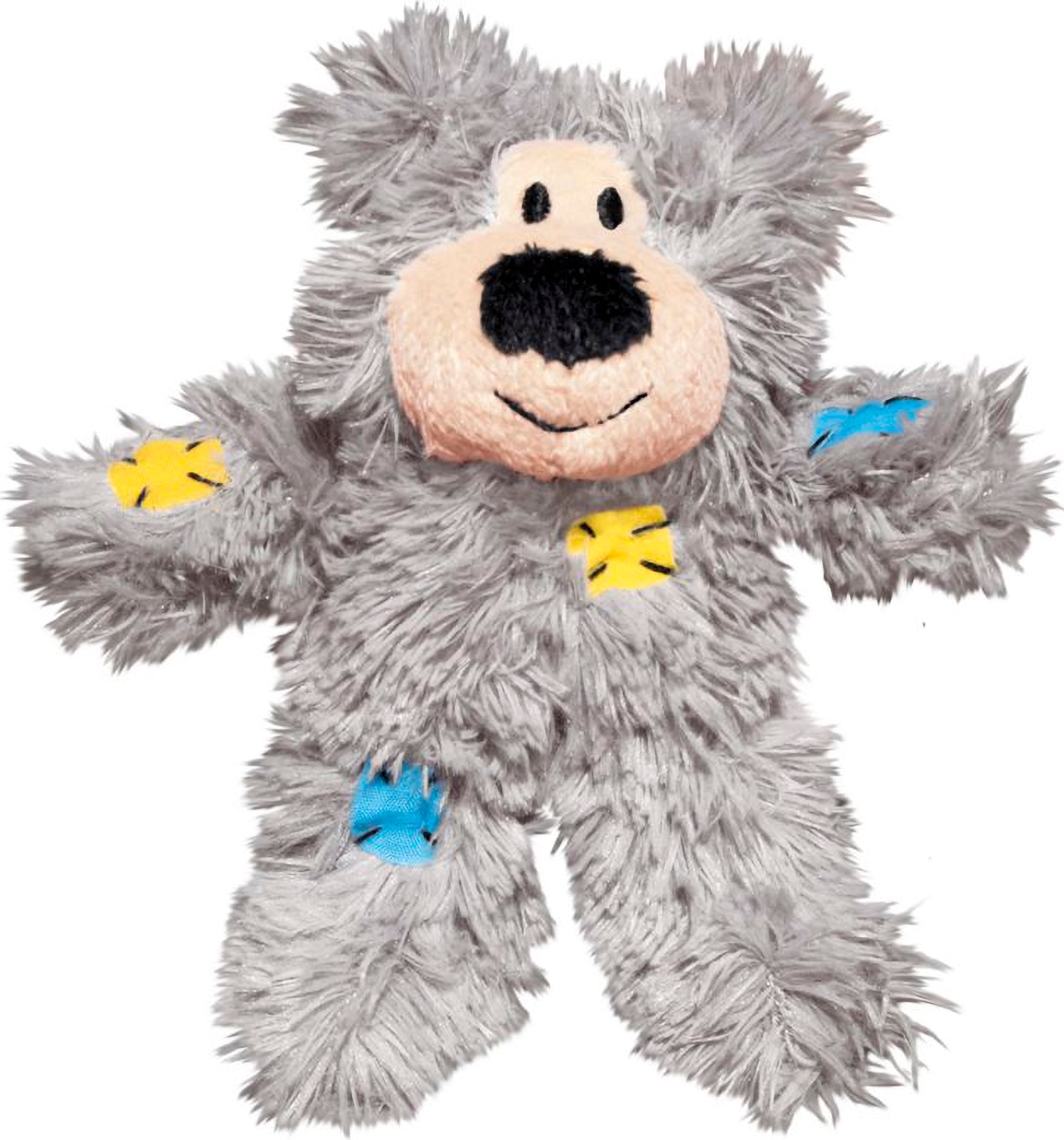 Kattleksak Kong Softies Patchwork Bear Blandade färger