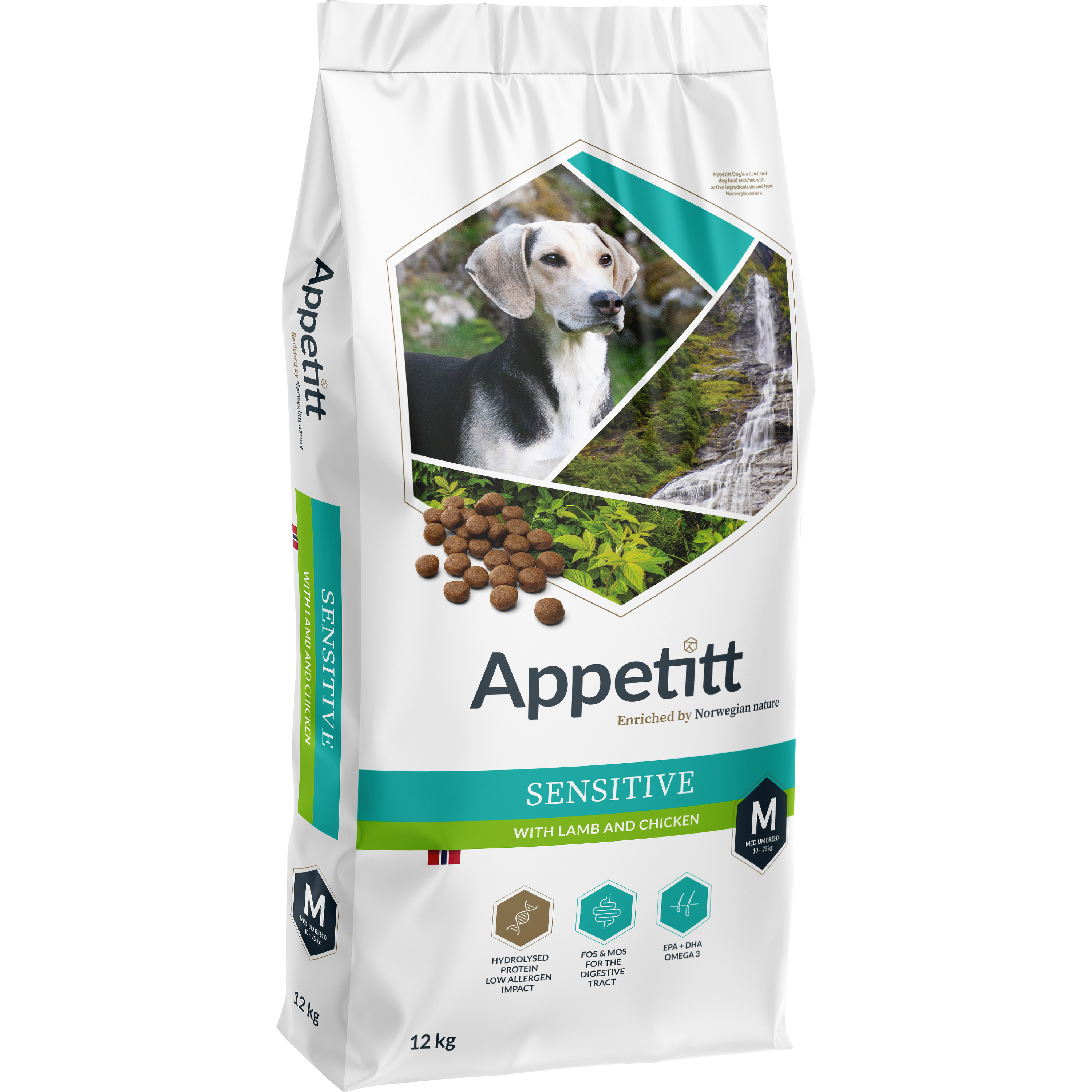 Hundfoder Appetitt Sensitive Lamb & Chicken Medium 12kg