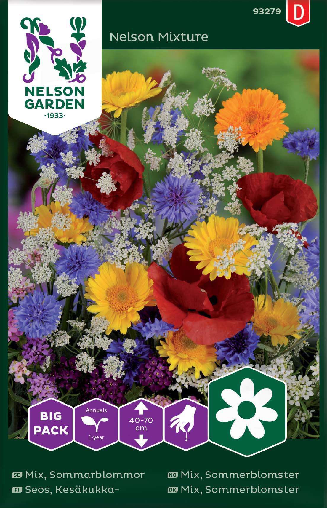 Fröer Nelson Garden Sommarblommor Mix Big Pack