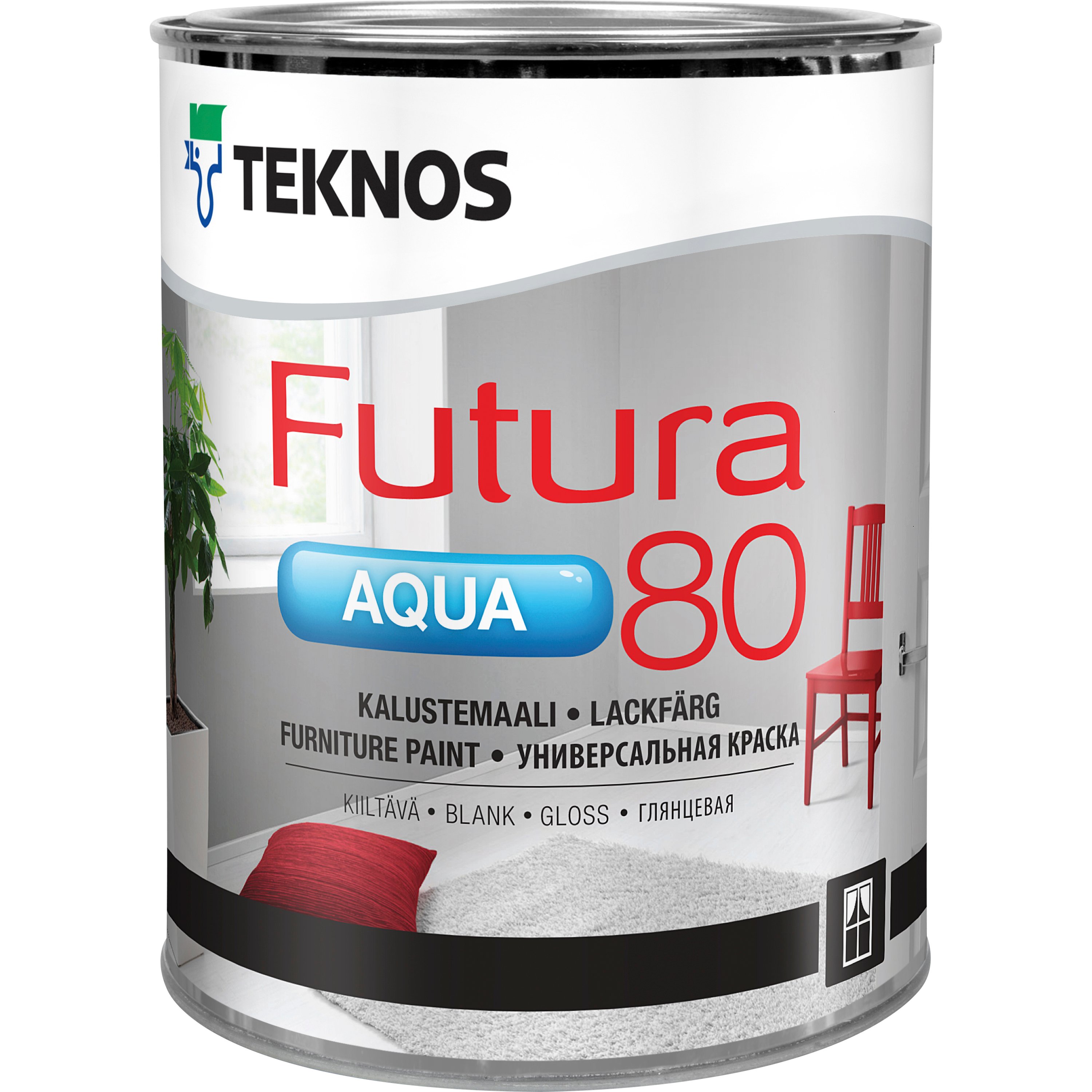 Färg Futura Aqua 80 bas 3, 0,9 l