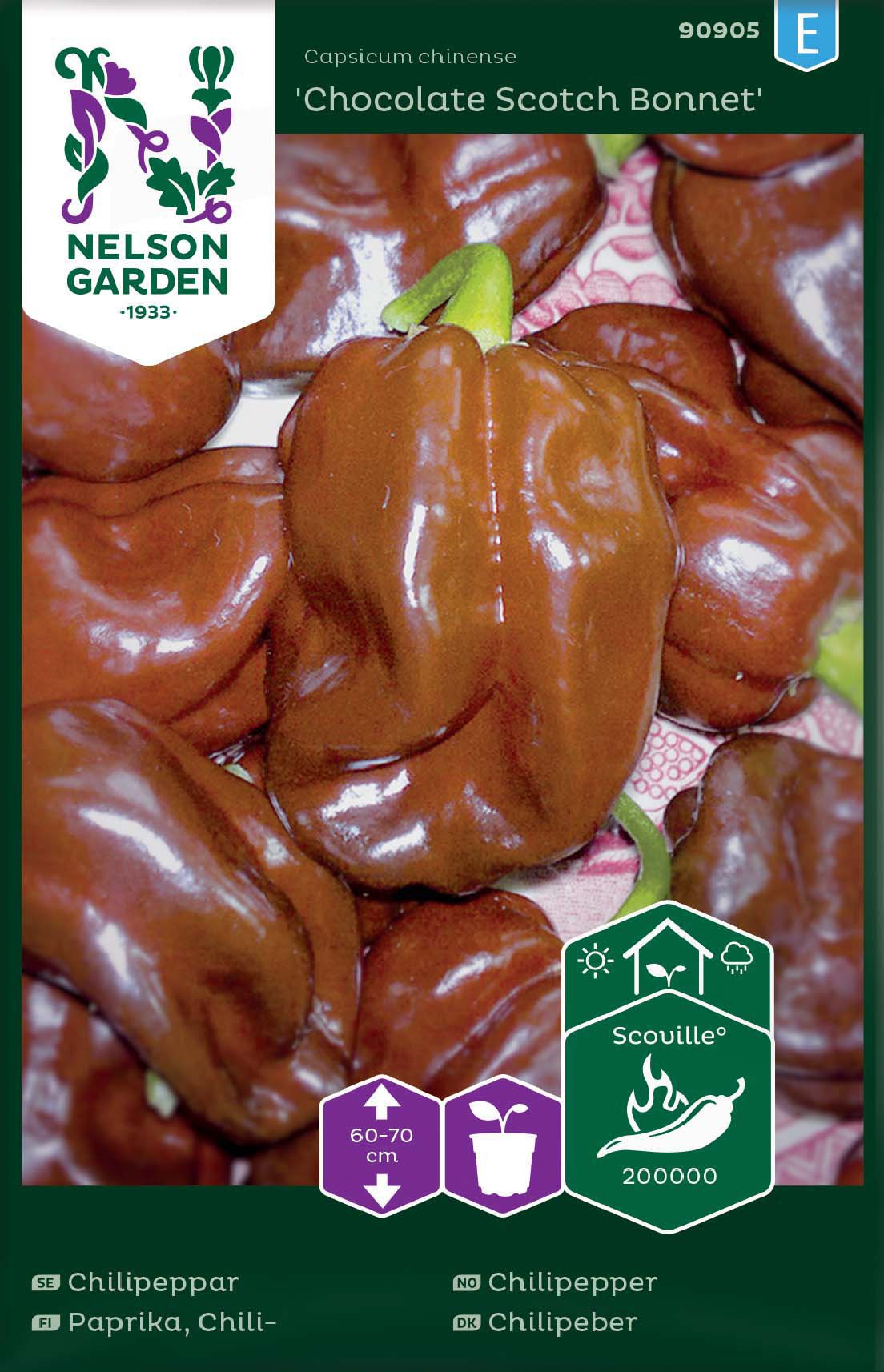 Fröer Nelson Garden Chilipeppar Chocolate Scotch Bonnet