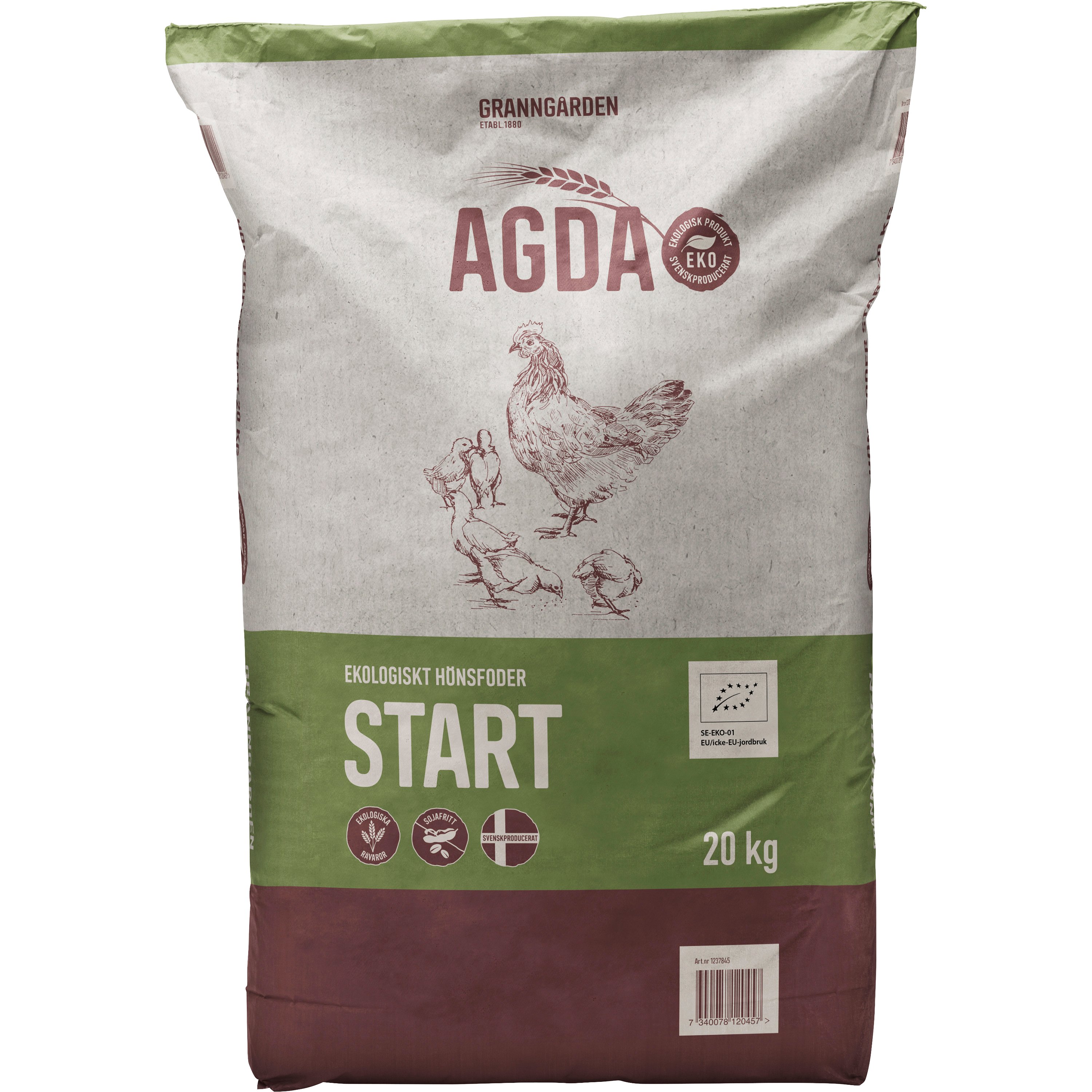 Hönsfoder Granngården Agda Start Pellets, 20 kg