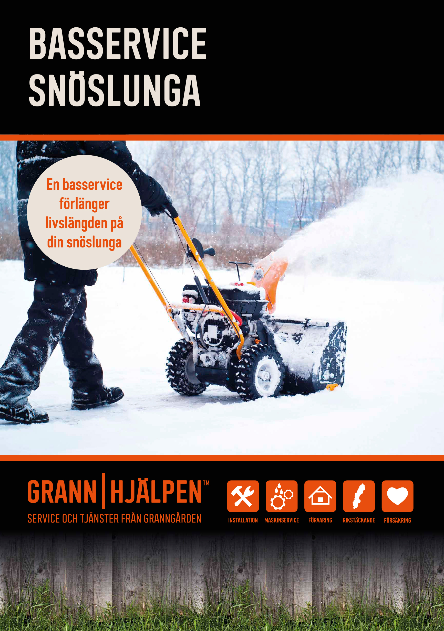 basservice snöslunga granngården grannhjälpen