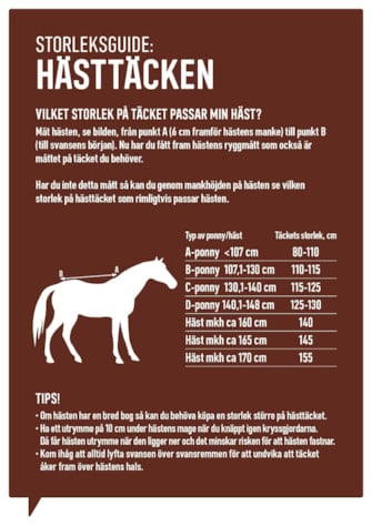 Så väljer du rätt storlek på hästtäcket - guide på granngården.se